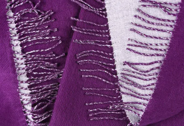 Violet and gray soft woolen  shawl  background divided in triangles