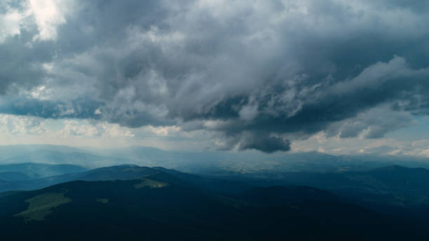 istock Carpathian mountains shot from drone at sunset 888240776