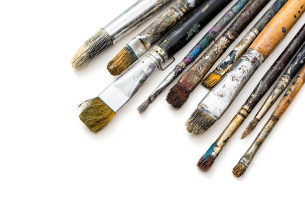 istock Dirty Painting Brushes 888241050