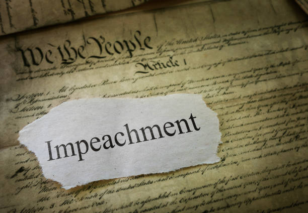 Impeachment news headline stock photo