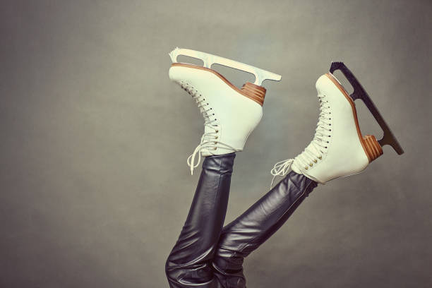 istock Girl in skates lying on the background. 888264788
