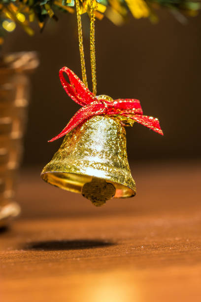 istock Toys and decorative bell on the Christmas tree 888293056