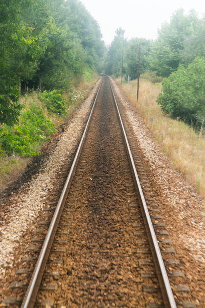 istock Railroad track, train point of view 888294544