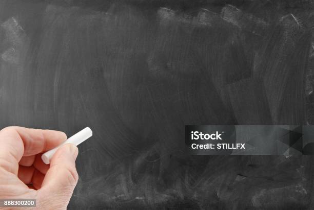 Hand Writing On Chalkboard Stock Photo - Download Image Now - Chalkboard -  Visual Aid, Chalk - Art Equipment, Teacher - iStock