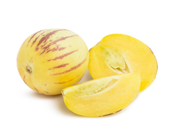 istock Pepino melon isolated on white background. 888304186