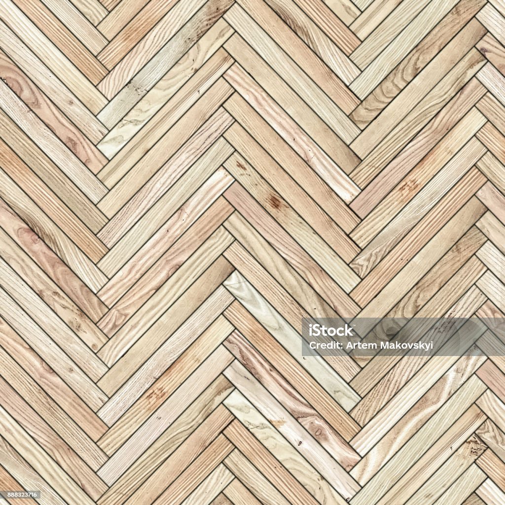 Seamless texture of parquet from natural wood (herringbone) To create a parquet texture, i used photos of natural parquets and textures Arrow Symbol Stock Photo