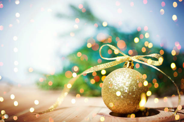 istock Christmas background with christmass ball - Soft focus 888339984