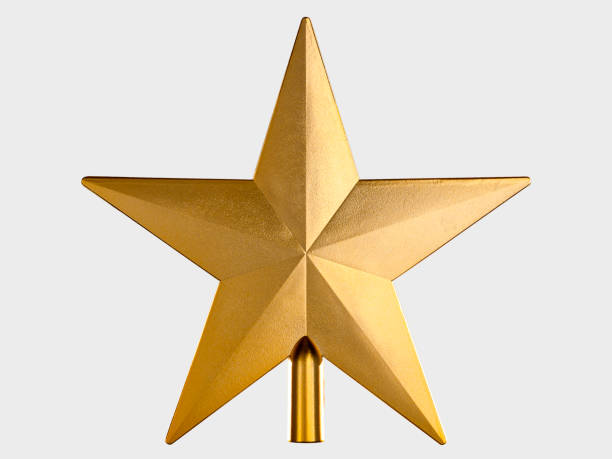 istock Christmas Decoration. Christmas Star isolated on Grey Background. 888343822