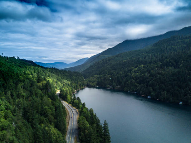 istock Lake Crescent, WA from Above 888361720