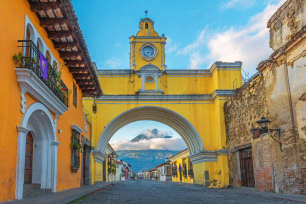 istock Yellow Arch of Antigua 888374842