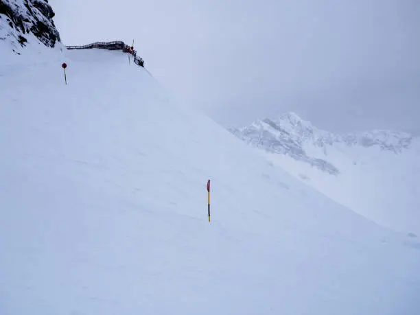 Photo of Empty steep ski slope