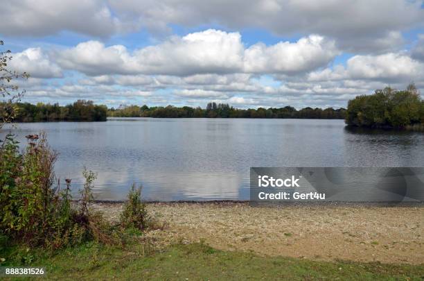 Lake In The Cotswold District Near Faiford Stock Photo - Download Image Now - Fairford, Beauty, Blue