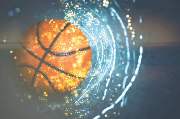 Basketball background Basketball background. Abstract dark basketball background with copy space. competition heat stock pictures, royalty-free photos & images