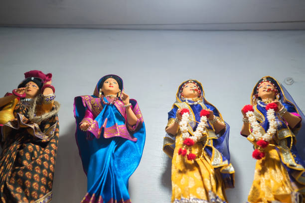 istock Three beautiful Indian dolls in traditional dress 888411710