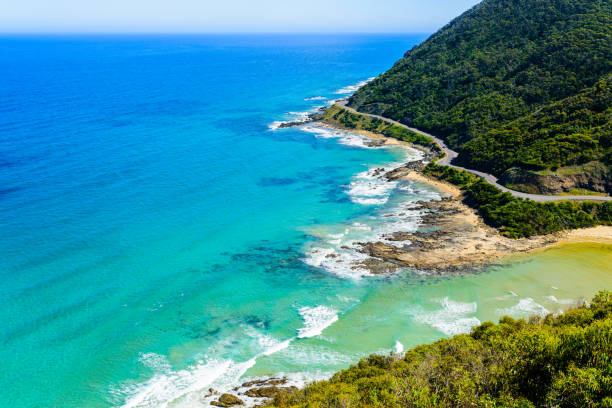istock View from Teddy's lookout at Lorne, Great Ocean Road 888420946