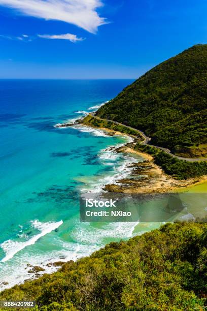 View From Teddys Lookout At Lorne Great Ocean Road Stock Photo - Download Image Now
