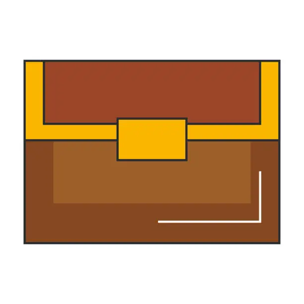 Vector illustration of treasure chest isolated icon