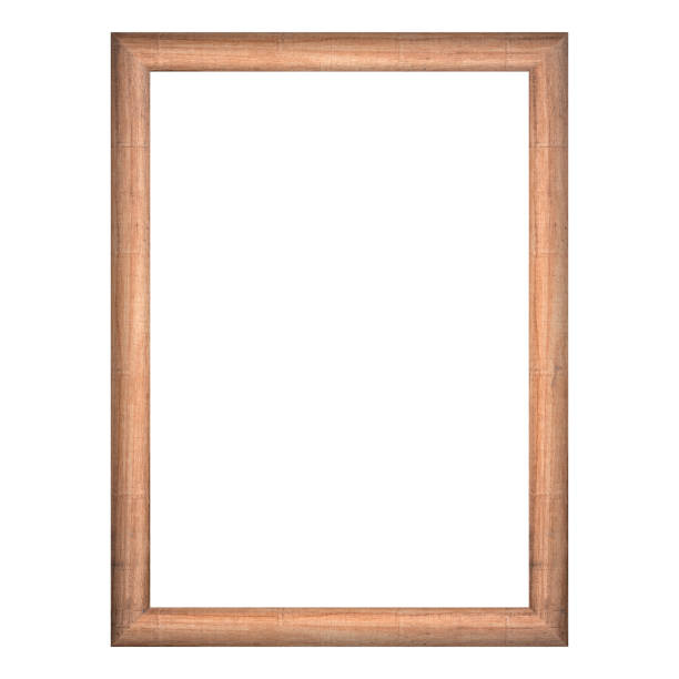 istock wooden frame with isolated white background. 888432036