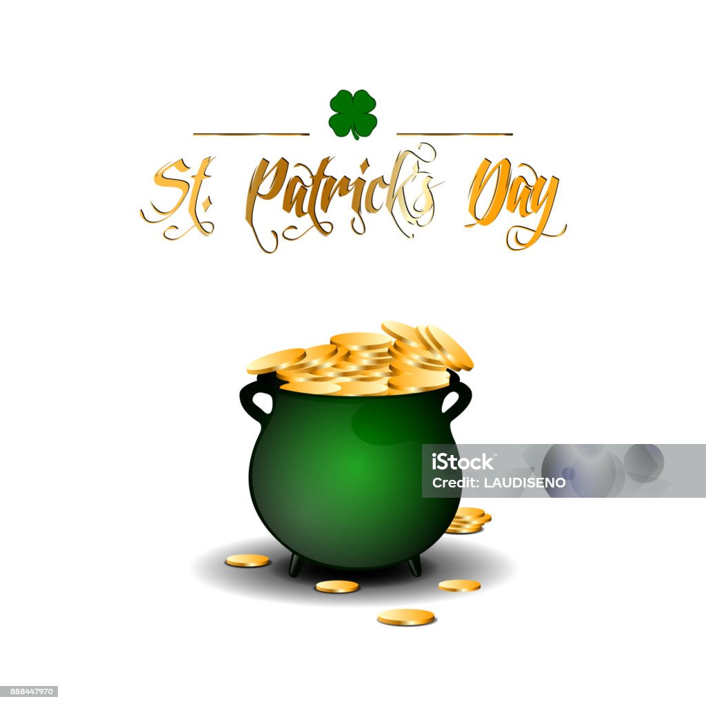 Saint patrick's day Isolated traditional money pot, Patrick's day vector illustration Celebration stock vector