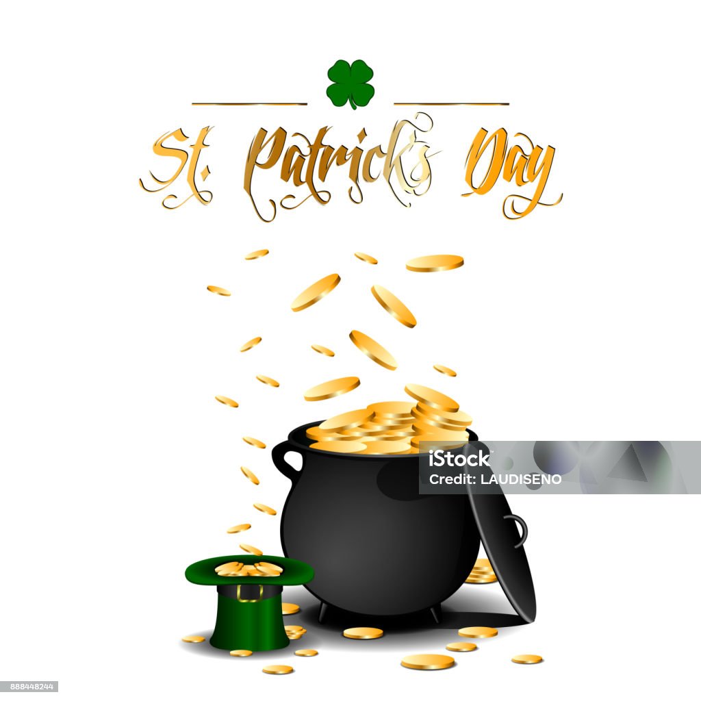 Saint patrick's day Isolated traditional money pot, Patrick's day vector illustration Celebration stock vector