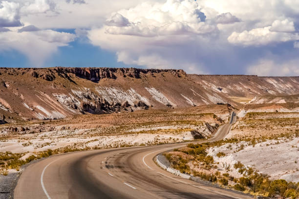 istock Empty paved road towards Oruro city 888449046