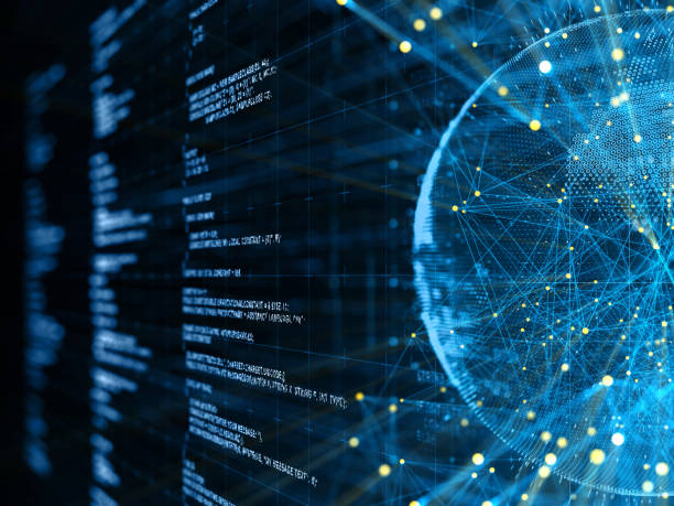 Abstract Digital network communication Abstract Digital network communication digital concept digital code stock pictures, royalty-free photos & images