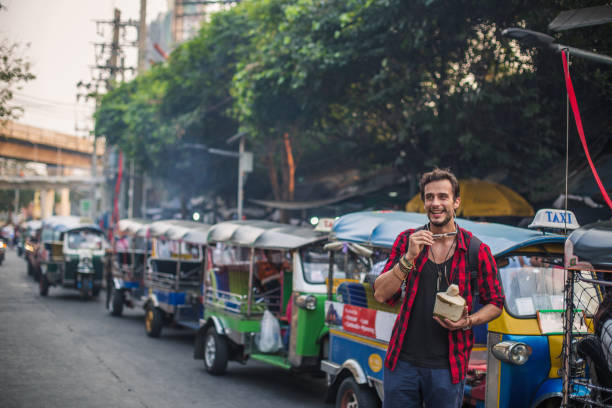 istock Handsome young traveler 888492226