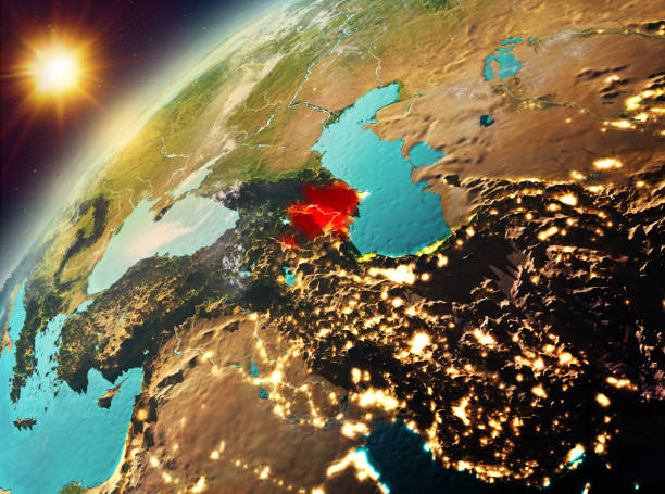 istock Azerbaijan on planet Earth in sunset 888503388