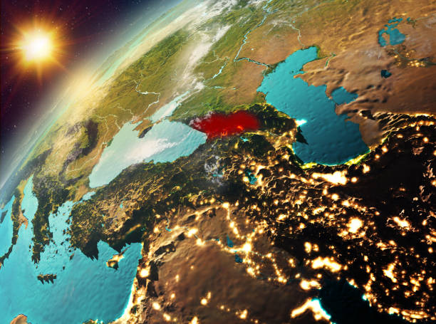 istock Georgia on planet Earth in sunset 888503404
