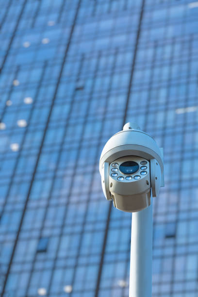 istock Security camera in front of the office building 888506006