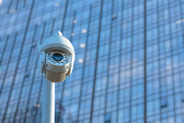 istock Security camera in front of the office building 888506010