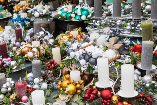 istock Christmas decorations at a Christmas market 888508460