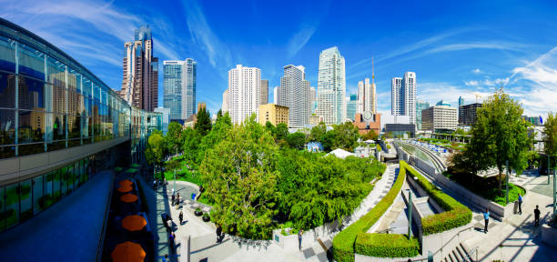 horizonte de são francisco - cityscape san francisco county city office building - fotografias e filmes do acervo