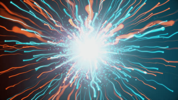 istock The fiery and icy particles collide in space 3d illustration 888511876