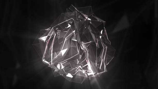 istock Transforming to music abstract crystal surface 3d illustration 888511884