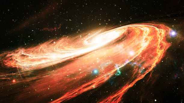 istock Rotating spiral galaxy with stars in outer space 3d illustration 888511932