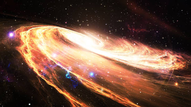 istock Rotating spiral galaxy with stars in outer space 3d illustration 888511944