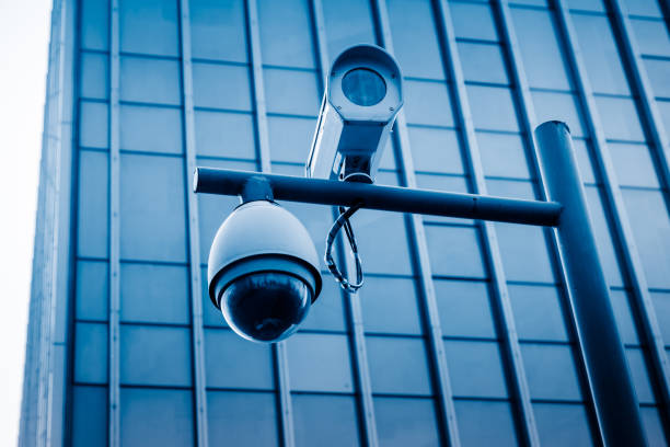 istock Security camera in front of the office building 888512038