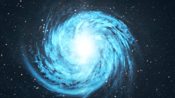 istock Rotating spiral galaxy with stars in outer space 3d illustration 888514236