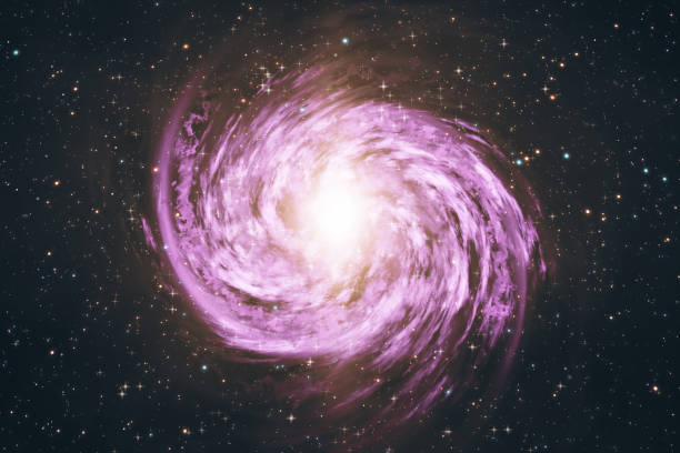 istock Rotating spiral galaxy with stars in outer space 3d illustration 888514268