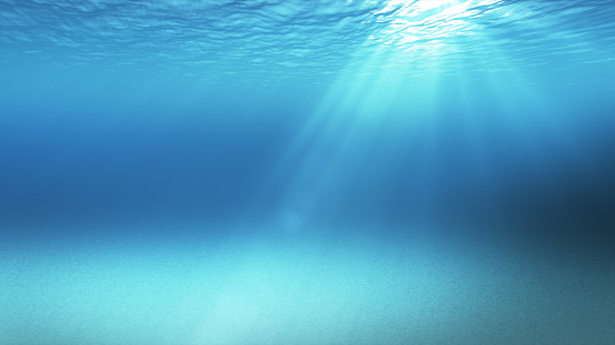 Looped Ocean Image Blue Gentle Waves Slow Motion Looped Ocean Surface Seen From Underwater ...