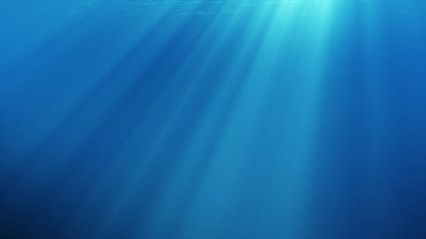 istock 3d illustration underwater scene with air bubbles floating up and sun shining 888515130
