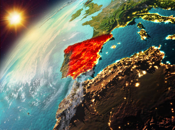 istock Spain on planet Earth in sunset 888529170