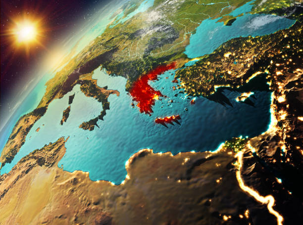 istock Greece on planet Earth in sunset 888529174