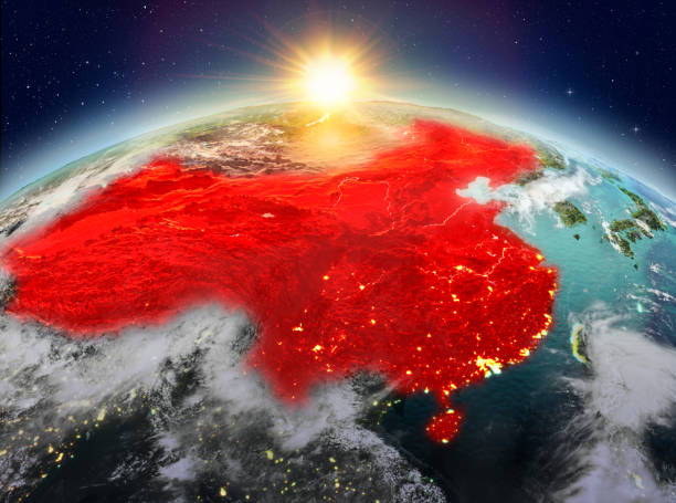 istock China from space in sunrise 888534546