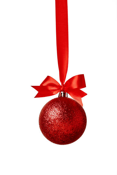 istock Christmas decoration with bows on white background 888534790