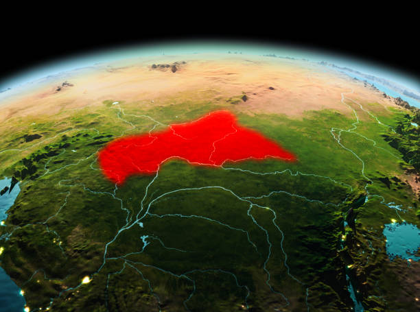 istock Central Africa on planet Earth in space 888534816