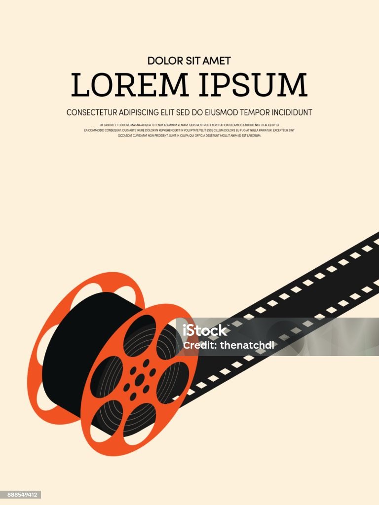Movie and film modern retro vintage poster background Movie and film modern retro vintage poster background, design element template can be used of backdrop, brochure, leaflet, publication, vector illustration Movie stock vector