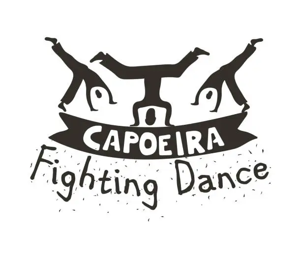 Vector illustration of Capoeira fighting dance