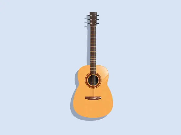 Vector illustration of Acoustic Guitar, Classic